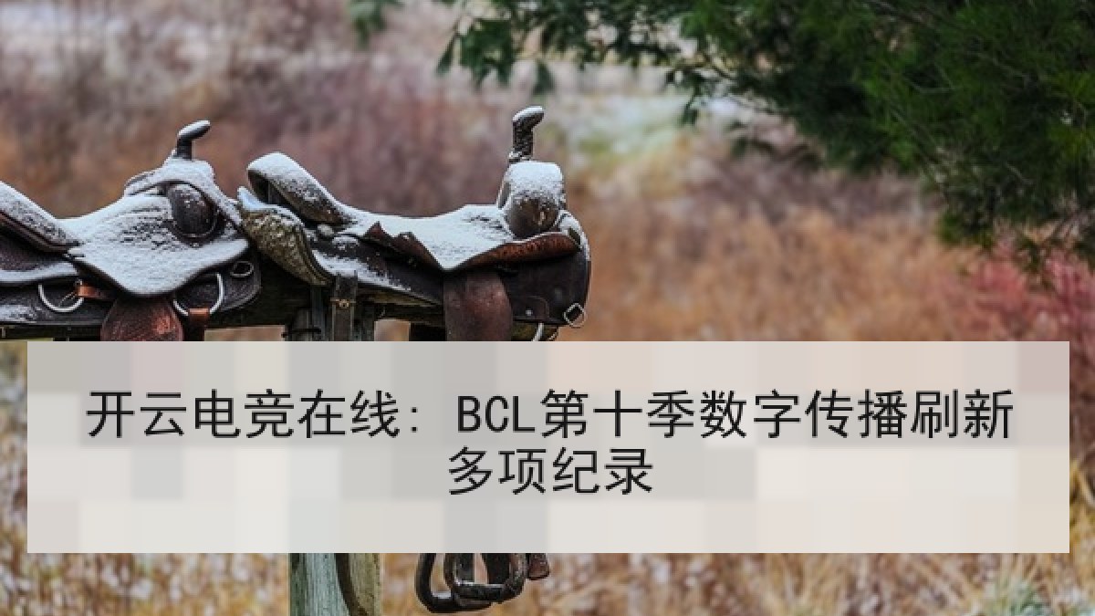 开云电竞在线: BCL第十季数字传播刷新多项纪录 开云电竞在线: BCL第十季数字传播刷新多项纪录